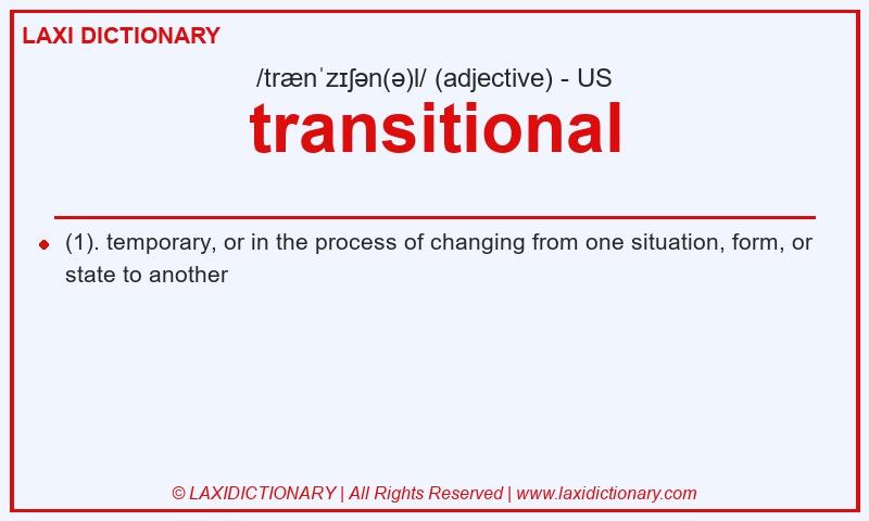 Definition transitional in American English