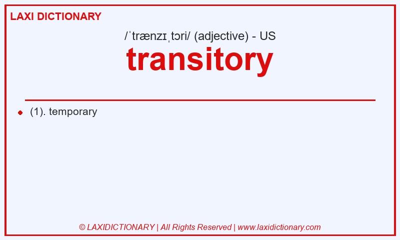 Definition transitory in American English