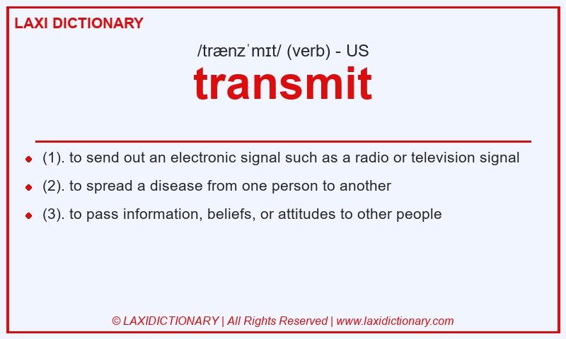 Definition transmit in American English