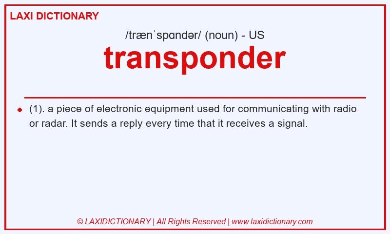 Definition transponder in American English