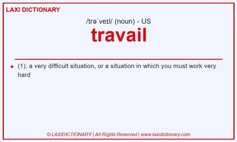 Definition travail in American English