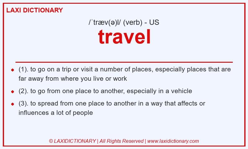 Definition travel in American English