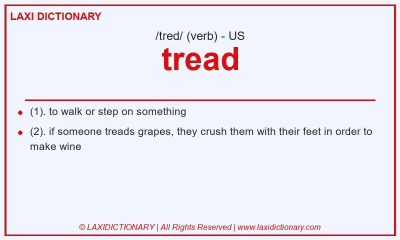 Definition tread in American English