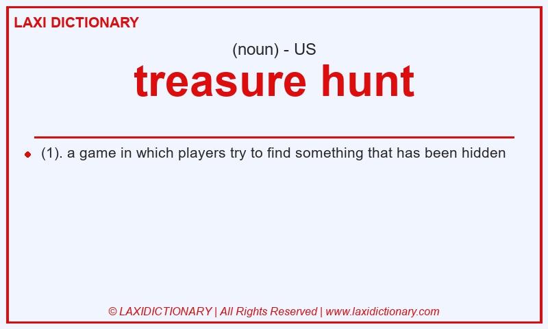Definition treasure hunt in American English