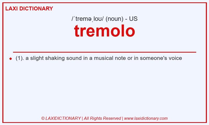 Definition tremolo in American English