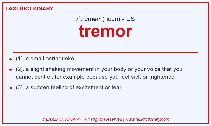 Definition tremor in American English