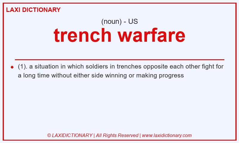 Definition trench warfare in American English