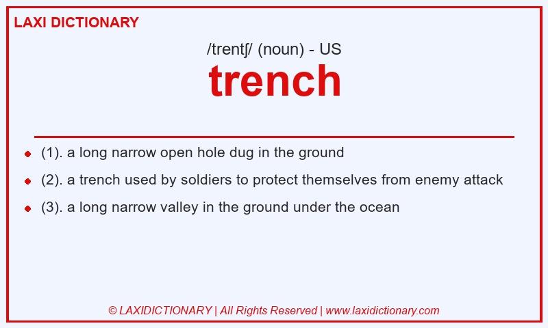 Definition trench in American English
