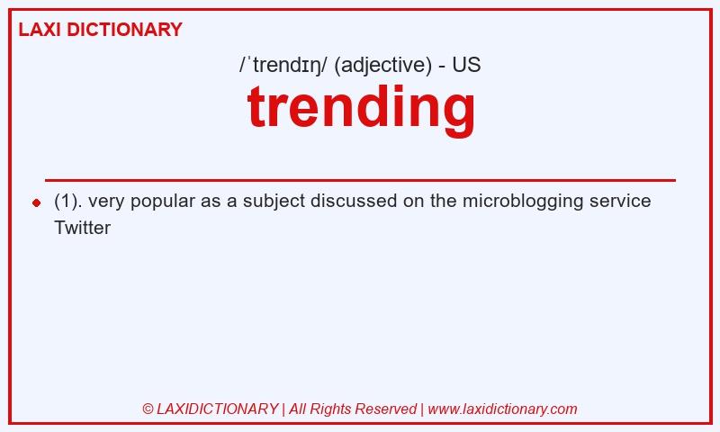 Definition trending in American English