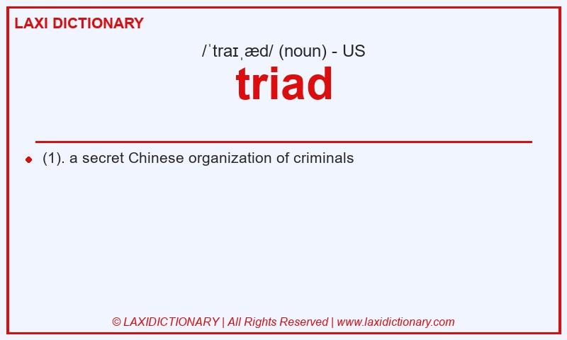 Definition triad in American English