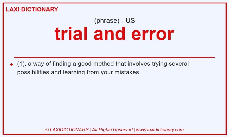 Definition trial and error in American English