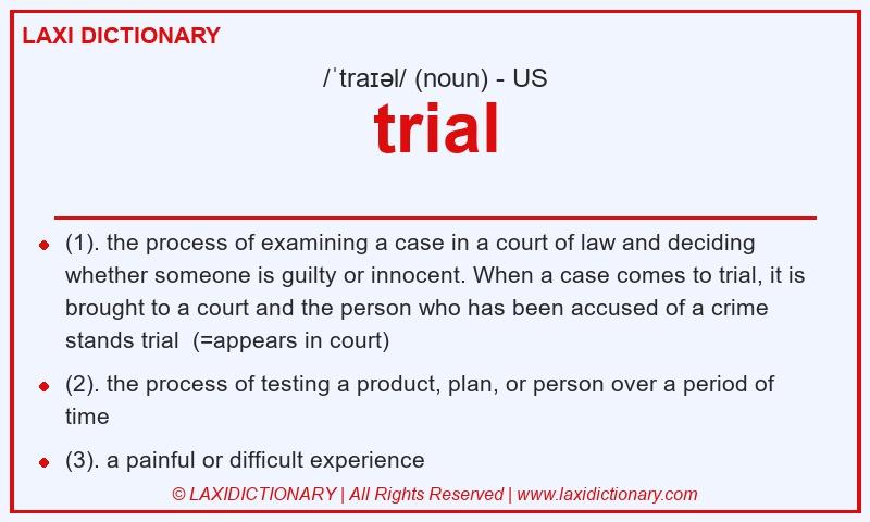 Definition trial in American English