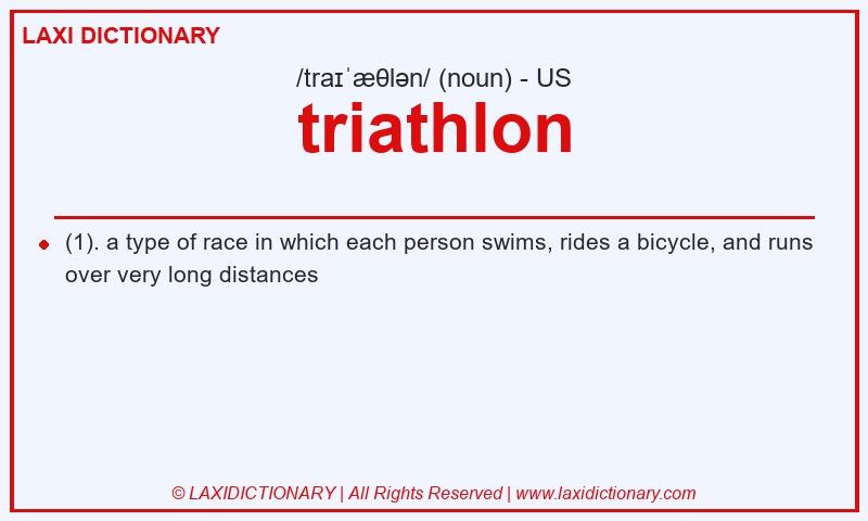 Definition triathlon in American English