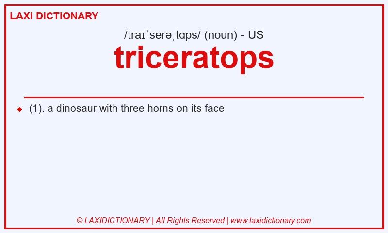 Definition triceratops in American English