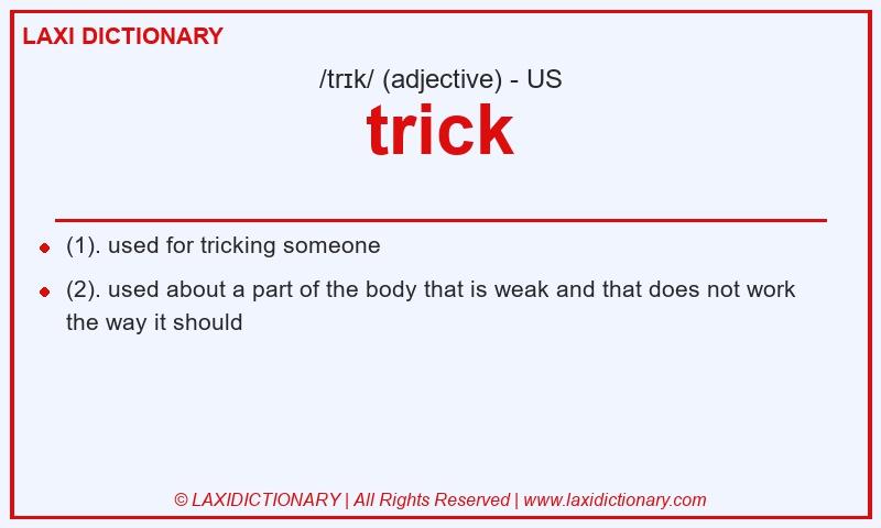 Definition trick in American English