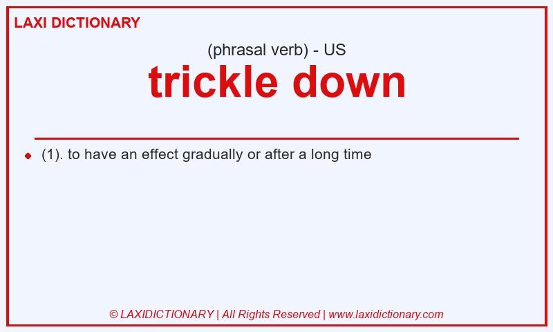 Definition trickle down in American English