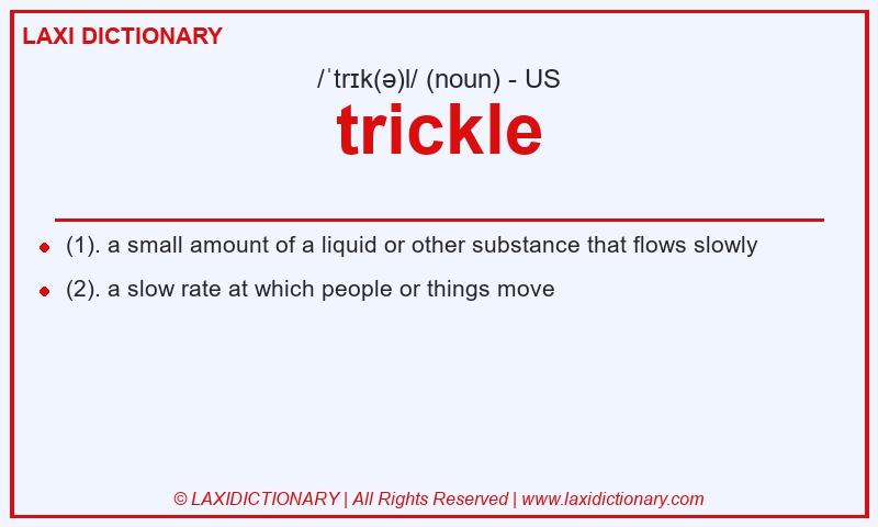 Definition trickle in American English