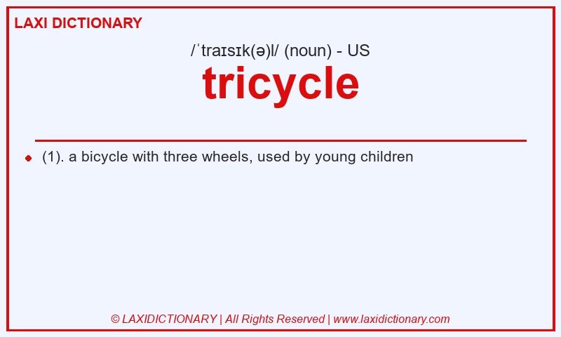 Definition tricycle in American English