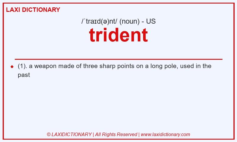 Definition trident in American English
