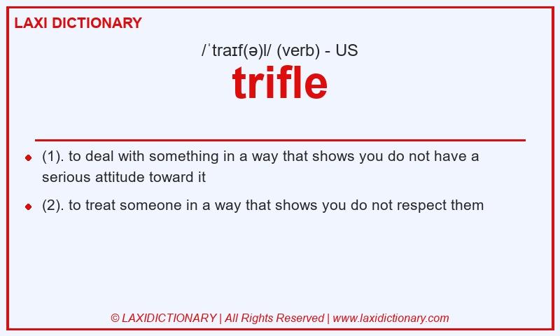 Definition trifle in American English