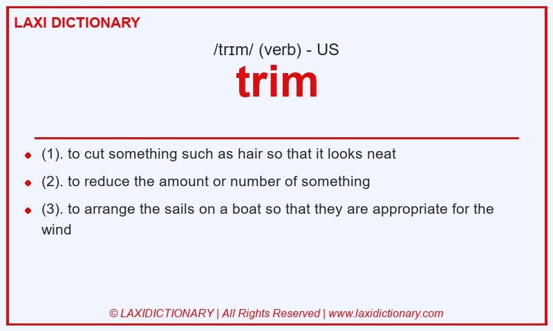 Definition trim in American English