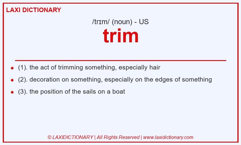 Definition trim in American English