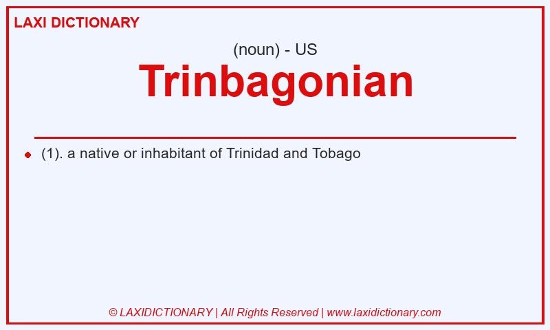Definition Trinbagonian in American English