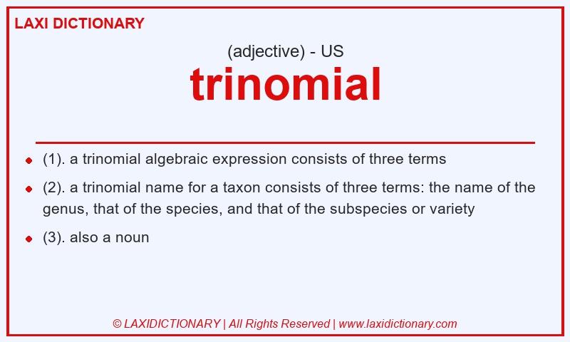 Definition trinomial in American English