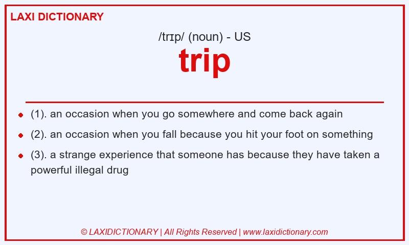 Definition trip in American English