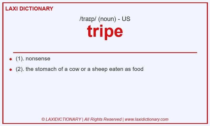 Definition tripe in American English