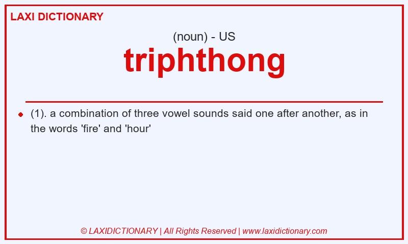 Definition triphthong in American English