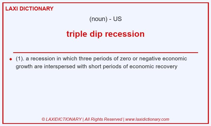 Definition triple dip recession in American English