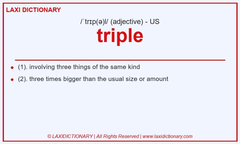 Definition triple in American English