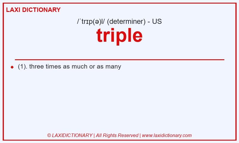 Definition triple in American English