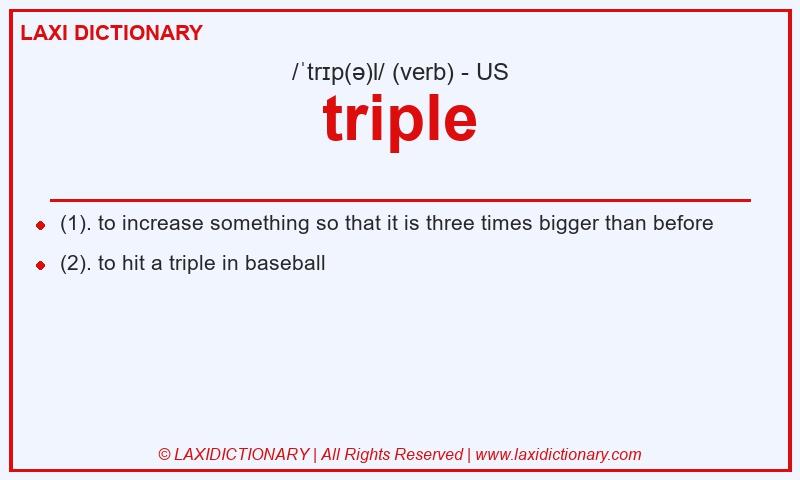 Definition triple in American English