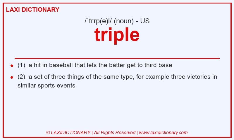 Definition triple in American English