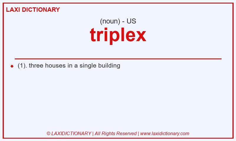 Definition triplex in American English