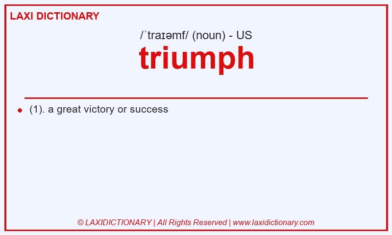 Definition triumph in American English