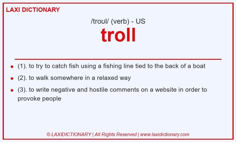 Definition troll in American English