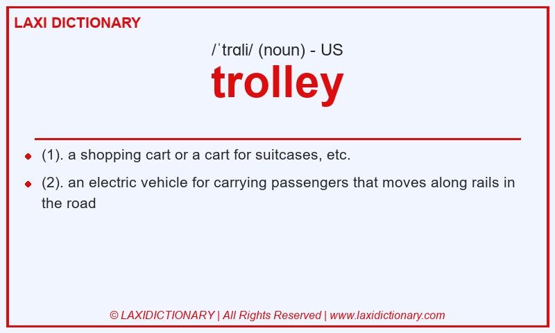 Definition trolley in American English