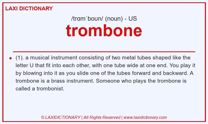 Definition trombone in American English