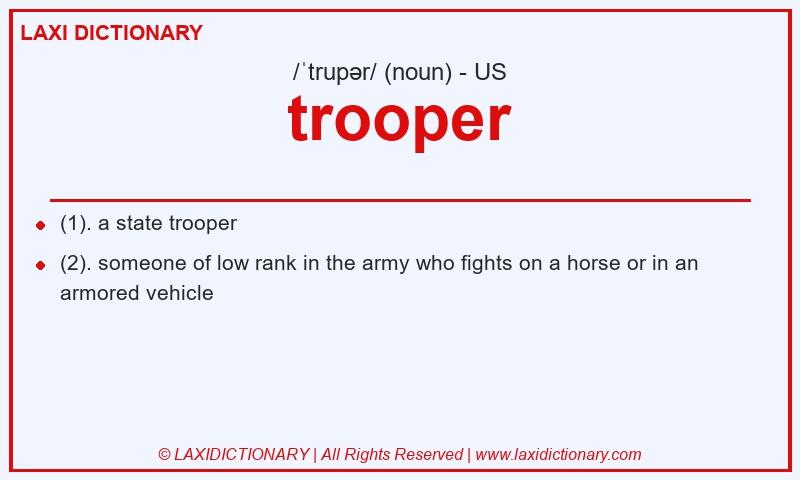 Definition trooper in American English