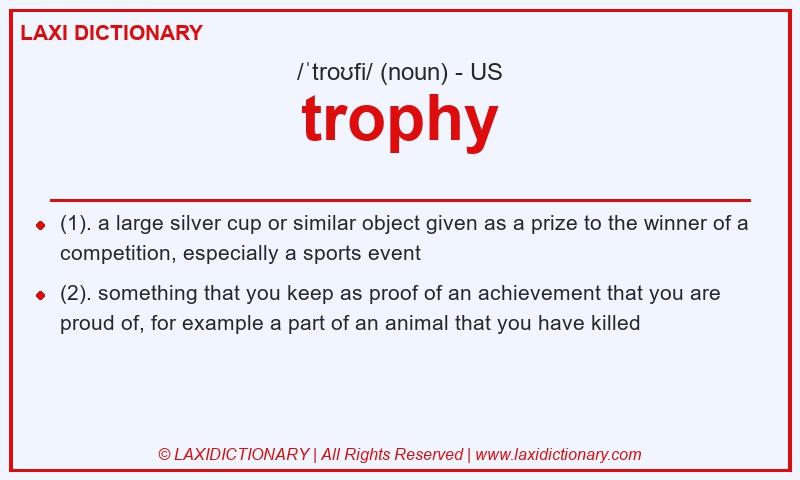 Definition trophy in American English