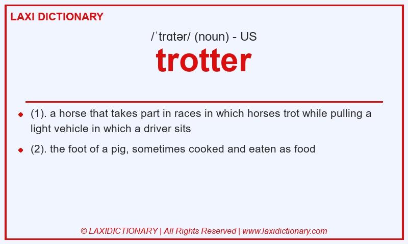 Definition trotter in American English