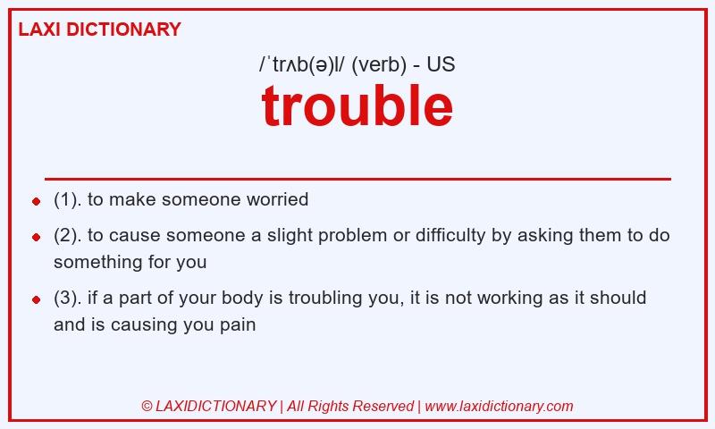 Definition trouble in American English