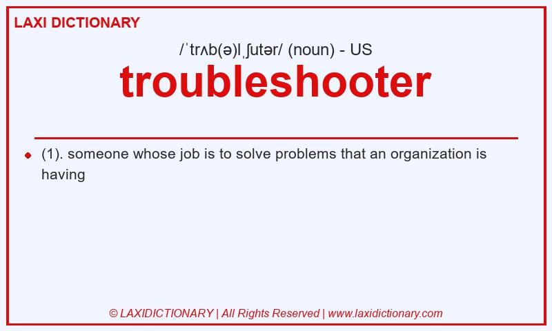 Definition troubleshooter in American English
