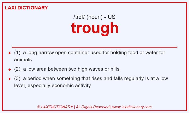 Definition trough in American English