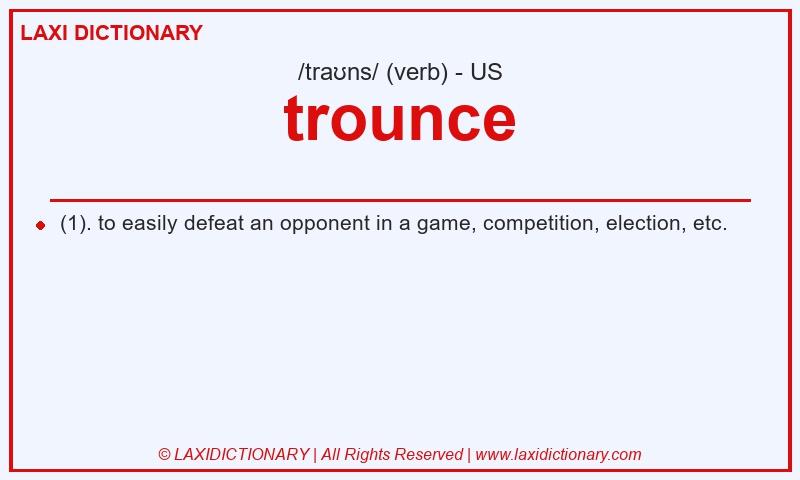 Definition trounce in American English