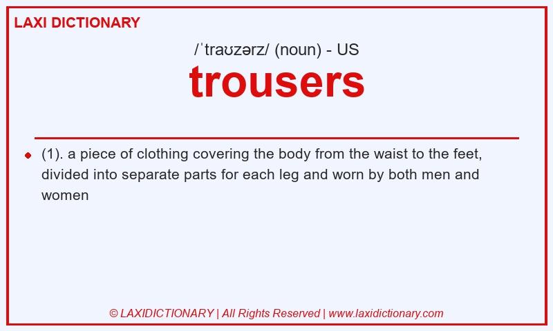 Definition trousers in American English