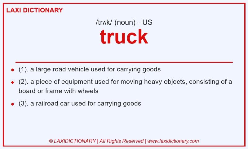 Definition truck in American English